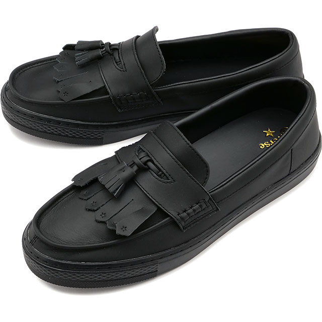 コンバース CONVERSE メンズ オールスター クップ ローファー 38001510 SS23Q2 ALL STAR COUPE LOAFER タッセルローファー 革靴 BLACK 黒 ブラック系