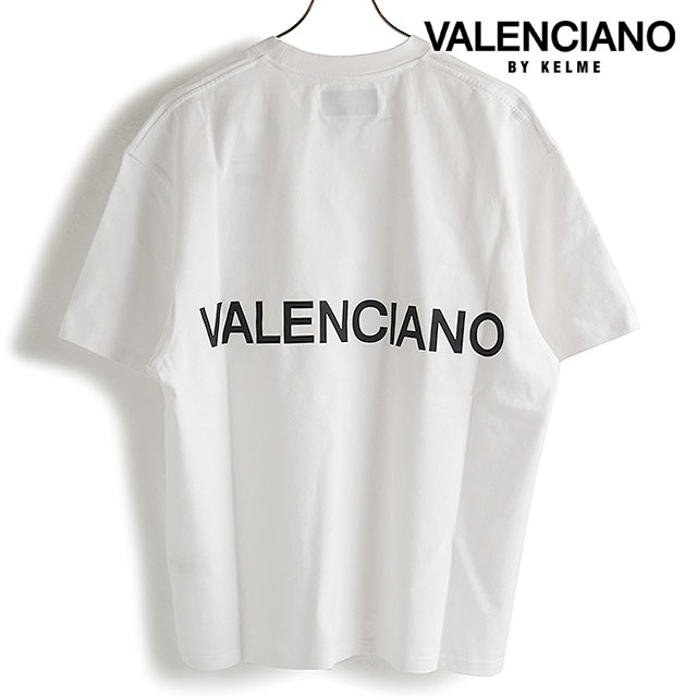 バレンシアーノ バイ ケレメ VALENCIANO BY KELME メンズ エッセンシャルズTシャツ KV23S818-06 SS23 TEE トップス 半袖 ロゴT white 白 ホワイト系｜mischief