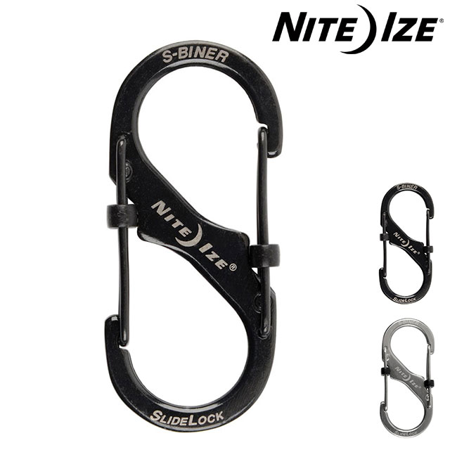 ナイトアイズ NITE IZE S型カラビナ エスビナー スライドロック #2 LSB2-01-R3 LSB2-11-R3 NI02669 NI02670 キャンプ ステンレス製 ロック機能付き 正規取扱店 | NITE IZE | 03