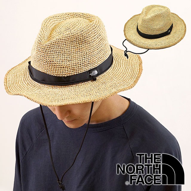 THE NORTH FACE ザ・ノースフェイス メンズ・レディース ストローハット Raffia Hat ラフィアハット NN01554 麦わら帽子  NB ナチュラルベージュ