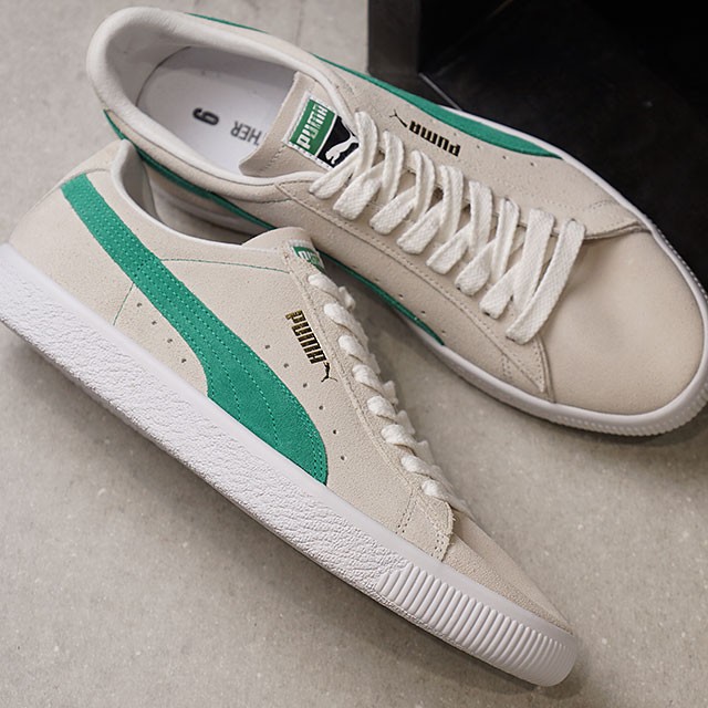 PUMA プーマ SUEDE 90681 スエード W.WHITE/G.FLASU/P.WHITE メンズ
