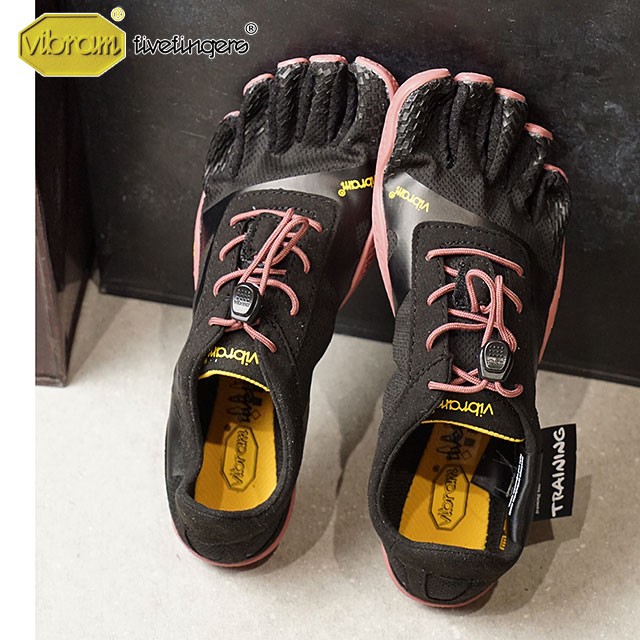 ビブラムファイブフィンガーズ レディース Vibram FiveFingers ジム フィットネス 5本指シューズ KSO EVO ベアフット  Black Rose 靴 18W0701 SS18