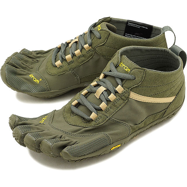 ビブラムファイブフィンガーズ メンズ Vibram FiveFingers ハイキング アウトドア カジュアル向け 5本指シューズ V-TREK ベアフット Military/Dark Grey 靴 [18M7402 SS18] 正規取扱店 Vibram FiveFingers（ビブラムファイブフィンガーズ） メンズ