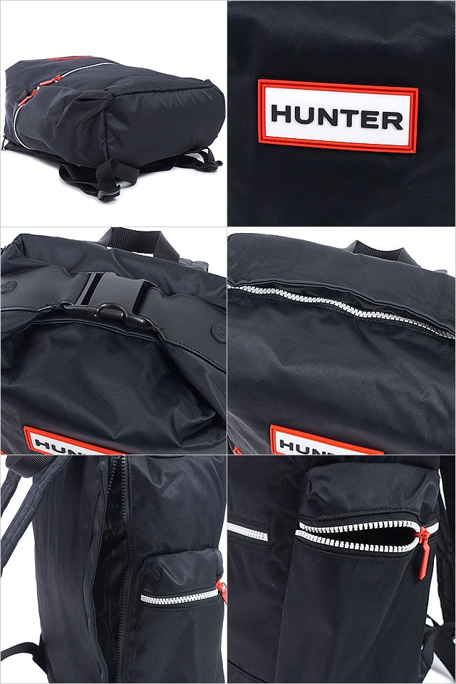 ハンター HUNTER オリジナル トップクリップ バックパック ナイロン リュックサック メンズ レディース バッグ かばん ブラック  UBB6017ACD-BLK
