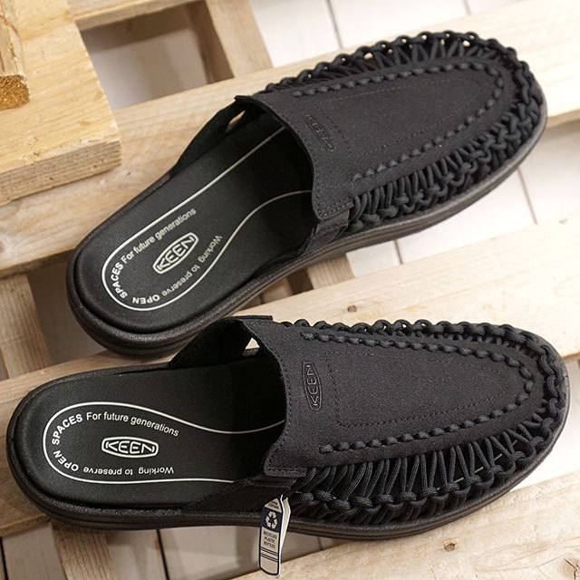 【新品】KEEN キーンサンダル ユニーク 2 スライド　黒24㎝　コンフォート キーン ユニーク ツー スライド (メンズサンダル) 価格比較