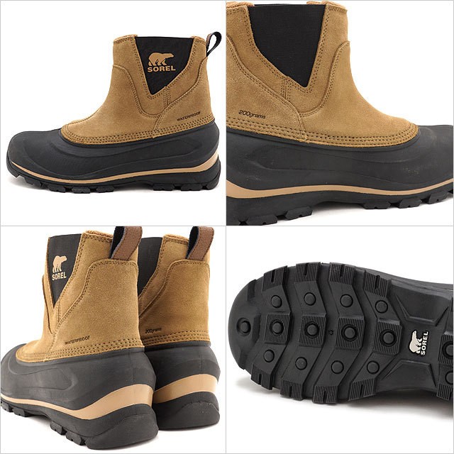 ソレル SOREL スノーブーツ バックストンプルオン M BUXTON PULL ON NM2738-257 FW20 メンズ 防水レザー  ウィンターブーツ サイドゴア ELK ブラウン系