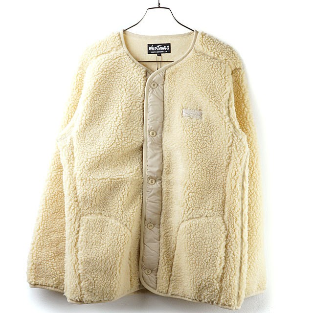 ワイルドシングス WILD THINGS メンズ フラッフィー ボア ノーカラー ジャケット FLUFFY BOA NO COLLAR JACKET WT21125N FW20 アウター フリース ブルゾン