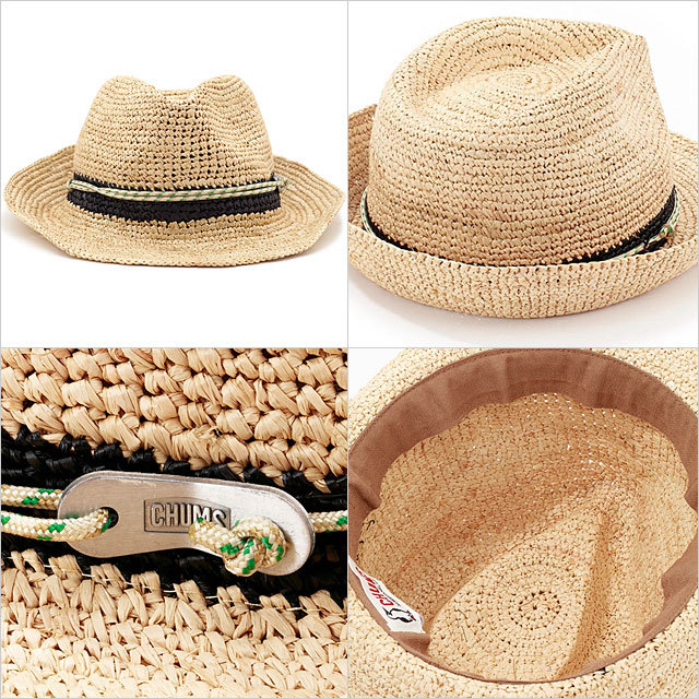 LAロゴ ストローハット フリーサイズ CHUMS チャムス パラコードストローハット Paracord Straw Hat