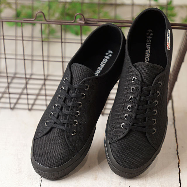 スペルガ SUPERGA スニーカー 2725ヌード 2725-NUDE S4116EW メンズ・レディース 軽量 キャンバスシューズ BLACK  AEI ブラック系