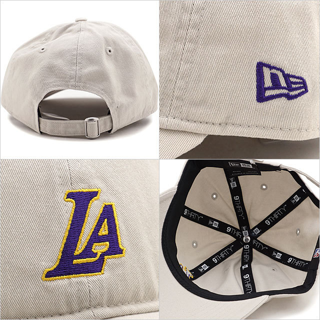 ニューエラ NEWERA ロサンゼルス・レイカーズ キャップ NBA Mini Logo 9THIRTY Cloth Strap 12854009  FW21 帽子 CAP ミニロゴ フリーサイズ ストーン