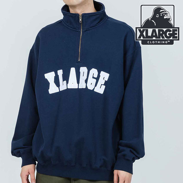 エクストララージ XLARGE ハーフジッププルオーバースウェット メンズ