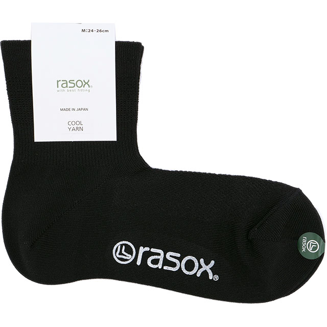 ラソックス rasox ファインクール・ミッド CA221LC01 メンズ・レディース 靴下 日本製 ロークルーソックス｜mischief｜04
