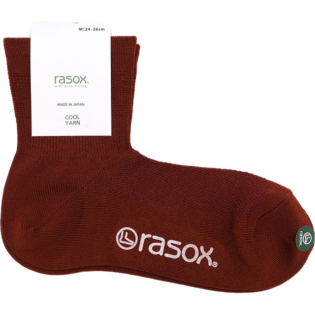 ラソックス rasox ファインクール・ミッド CA221LC01 メンズ・レディース 靴下 日本製 ロークルーソックス｜mischief｜02
