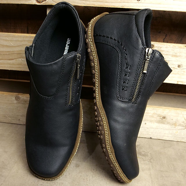 コンカラー conqueror shoes メンズ カジュアルスニーカー フォギー ウォーターテックス 22FW-FG02 FOGGY WATER-TEX 防水 スリッポン BLACK 黒 正規取扱店 | Conqueror Shoes | 04