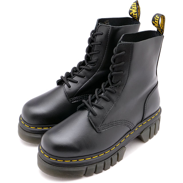 ドクターマーチン Dr.Martens レディース 8ホールブーツ オードリック 8アイレット 27149001 FW22 Audrick 8i Boot Black Nappa Lux 正規取扱店 | Dr.Martens