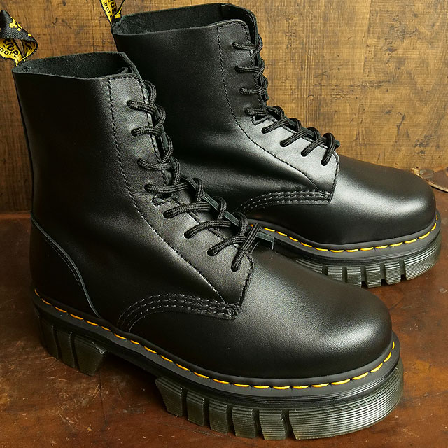 ドクターマーチン Dr.Martens レディース 8ホールブーツ オードリック 8アイレット 27149001 FW22 Audrick 8i Boot Black Nappa Lux 正規取扱店 | Dr.Martens | 01