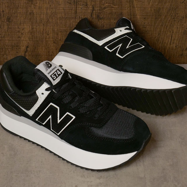 ニューバランス NEWBALANCE レディース スニーカー WL574Z WL574ZAB FW22 Bワイズ 厚底ソール BLACK 黒 ブラック系