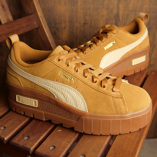 PUMA 茶色厚底スニーカー PUMA（プーマ） 返品交換送料無料 レディース スニーカー 386744-01