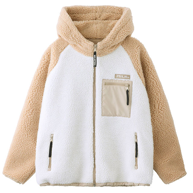 ジャケット・アウター MILKFED. MILKFED. アウター コート ミルクフェド MILKFED BOA ZIP UP