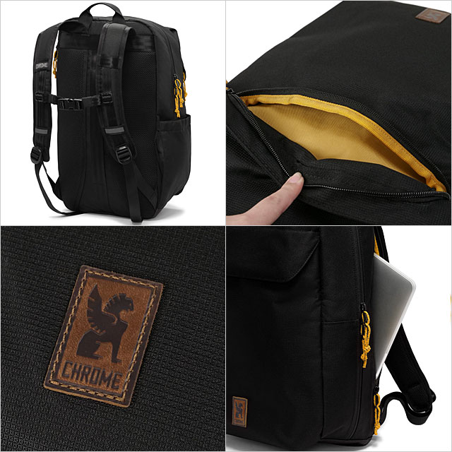 クローム CHROME ラッカス バックパック BG346BK SS23 RUCKAS BACKPACK 23L 鞄 バッグ リュック デイパック 耐水仕様 BK ブラック 正規取扱店 | CHROME | 02