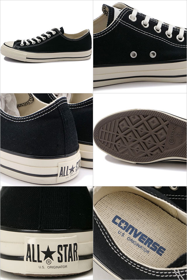 コンバース CONVERSE スニーカー オールスター US ローカット 31308201 SS23 ALL STAR US OX メンズ・レディース ブラック 正規取扱店 | CONVERSE | 02