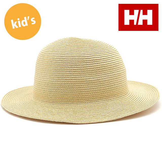 ヘリーハンセン HELLY HANSEN キッズ Kサマーロールハット HCJ92204-IV SS23 K Summer Roll Hat HH 帽子 子供用 UVカット仕様 麦わら帽子 アイボリー｜mischief｜02