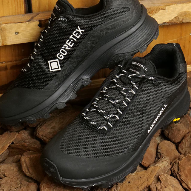 メレル MERRELL メンズ モアブ スピード ストーム ゴアテックス J067549 SS23 M MOAB SPEED STORM  GORE-TEX 靴 BLACK BLACK