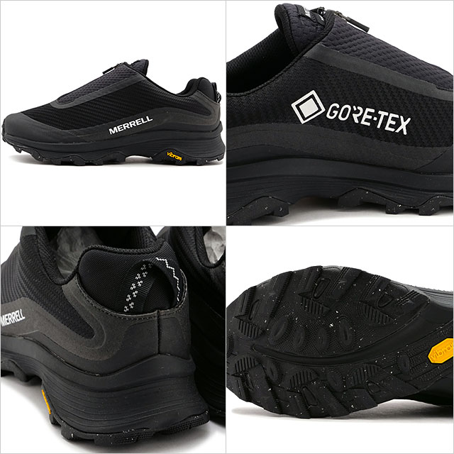 メレル MERRELL メンズ モアブ スピード ストーム モック ゴアテックス J067561 SS23 M MOAB SPEED STORM MOC GORE-TEX 靴 BLACK BLACK 正規取扱店 | MERRELL | 02