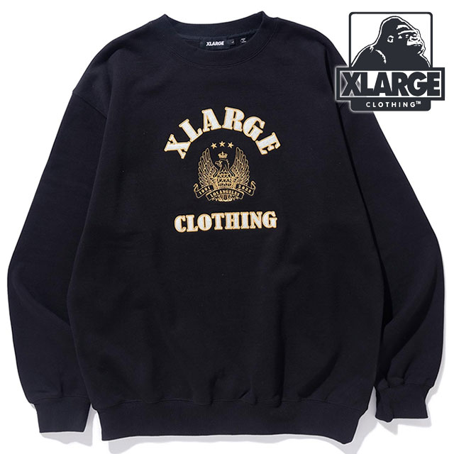 エクストララージ XLARGE メンズ イーグルエンブレム クルーネックスウェット 101231012019 SS23 EAGLE EMBLEM CREWNECK SWEAT x-large エックスラージ BLACK