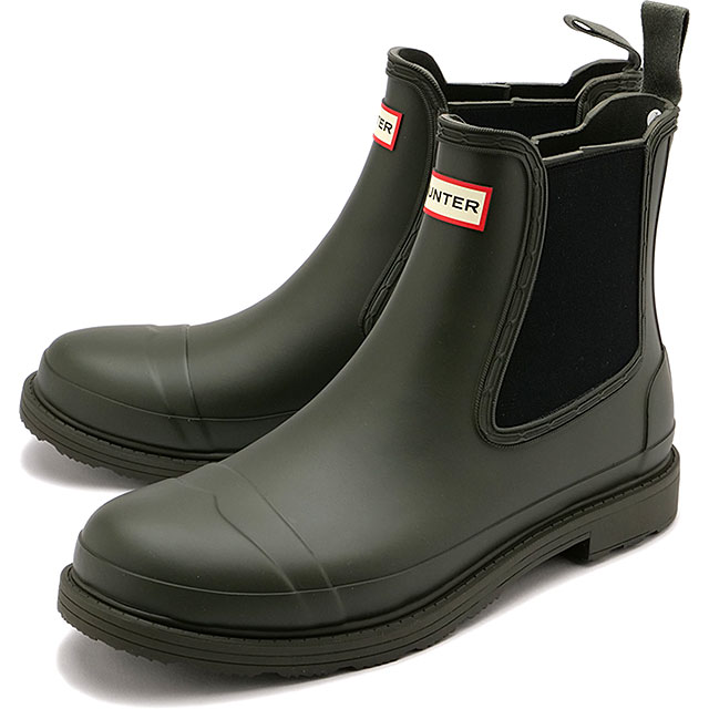 返品交換送料無料 ハンター HUNTER メンズ コマンド チェルシーブーツ MFS9016RMA-DOV M COMMANDO CHELSEA BOOT サイドゴア レインブーツ 長靴 防水 dark olive