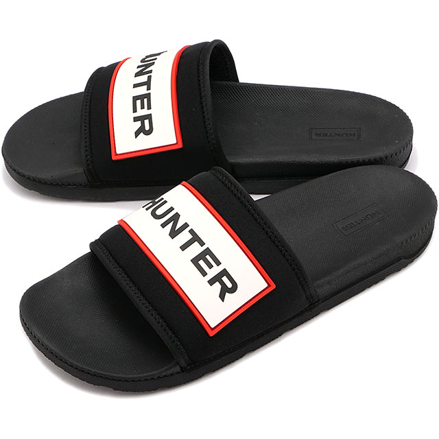 新品未使用 HUNTER SLIDE ハンター サンダル メンズ 完売品 レア HUNTER（ハンター） メンズ ネオロゴ スライド MFD9000NEO-BLK SS23 M