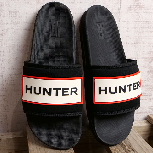 HUNTER（ハンター） メンズ ネオロゴ スライド MFD9000NEO-BLK SS23 M