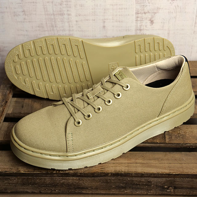 ドクターマーチン Dr.Martens スニーカー ダンテ 6タイシューズ 30821358 SS23 Dante Pale Olive 10 Oz  Canvas & Pale Olive Milled Coated Leather