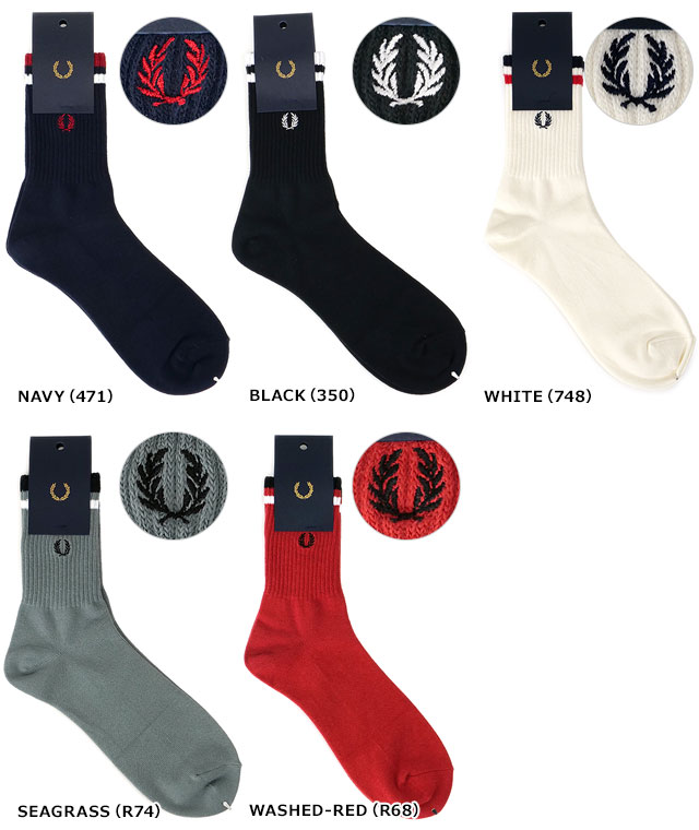 FRED PERRY（フレッドペリー） ティップド ショートソックス F19805