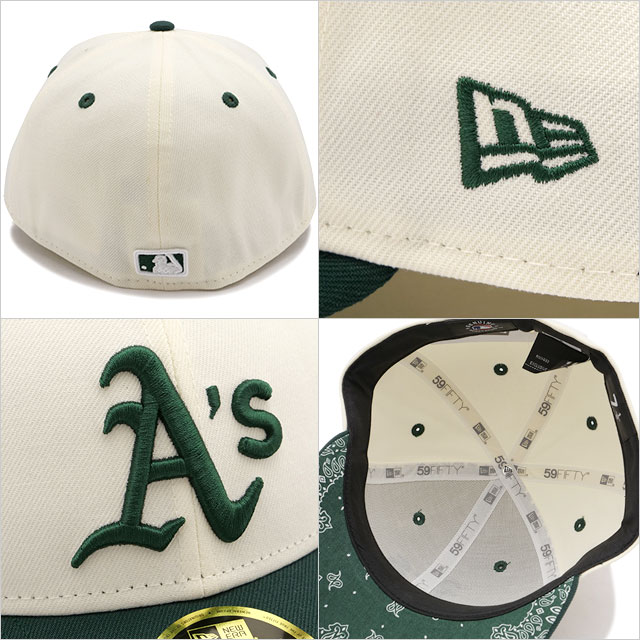 レア ニューエラ オークランド アスレチックス ペイズリー柄 キャップ 総柄 NEW ERA ニューエラ NEWERA キャップ ツートーンペイズリー