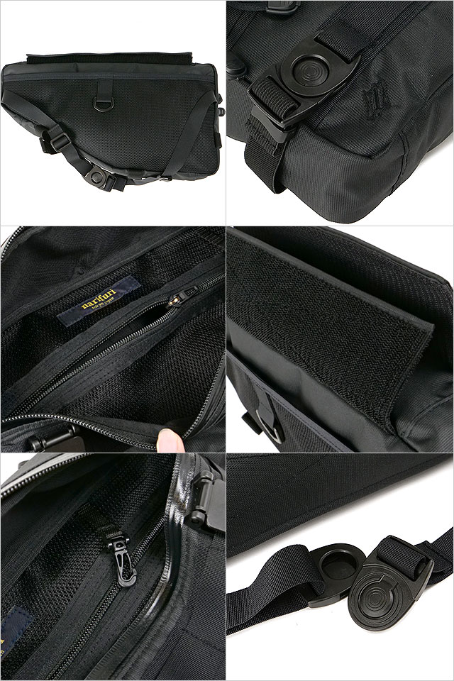 ナリフリ narifuri タクティカルフレームボディバック NF8018 SS23 メンズ・レディース 鞄 ウェストバッグ 防水 透湿 BLACK 正規取扱店 | narifuri | 02