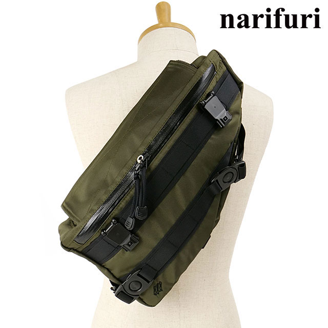 ナリフリ narifuri タクティカルフレームボディバック NF8018 SS23 メンズ・レディース 鞄 ウェストバッグ 防水 透湿 KHAKI 正規取扱店 | narifuri