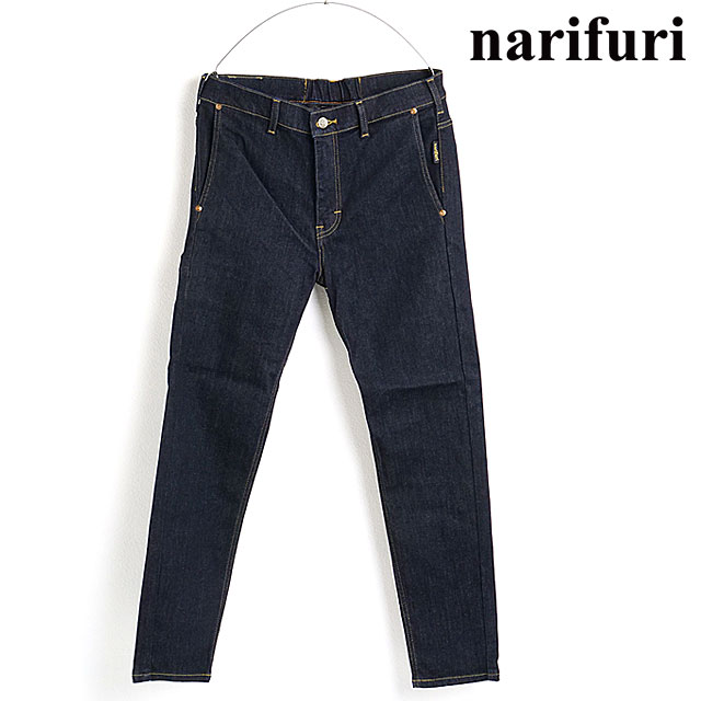 コラボ ナリフリ narifuri メンズ Lee リー サイクルスキニーデニムパンツ NFLE-05 ボトムス 12oz ストレッチデニム ロングパンツ INDIGO｜mischief｜02