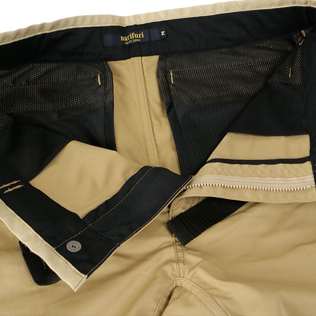 ナリフリ narifuri メンズ ライトウェイトバイクパンツ NF5065 SS23 ボトムス 吸水速乾 イージーパンツ クロップドパンツ BEIGE 正規取扱店 | narifuri | 03