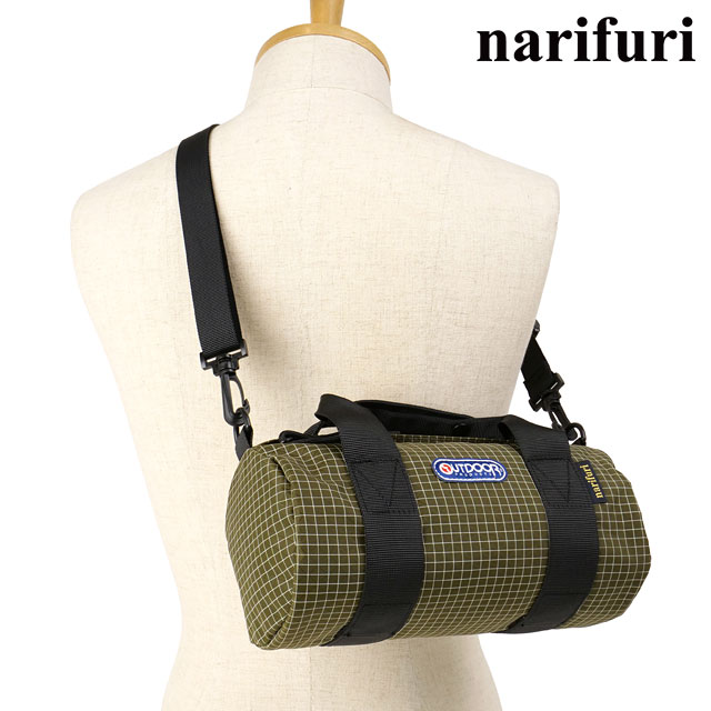 コラボ ナリフリ narifuri OUTDOOR PRODUCTS アウトドアプロダクツ ハンドルドラムバック NFOD-01 SS23 鞄 ボストンバッグ ショルダーバッグ KHAKI