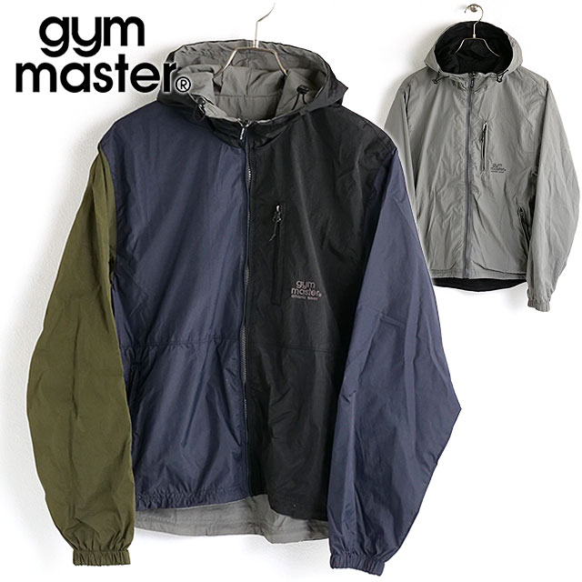 ジムマスター GYM MASTER メンズ リバーシブルナイロンフードJKT G918635 SS23 アウター ウィンドブレーカー ジャケット ネイビーブラックCRZ ダークグレー