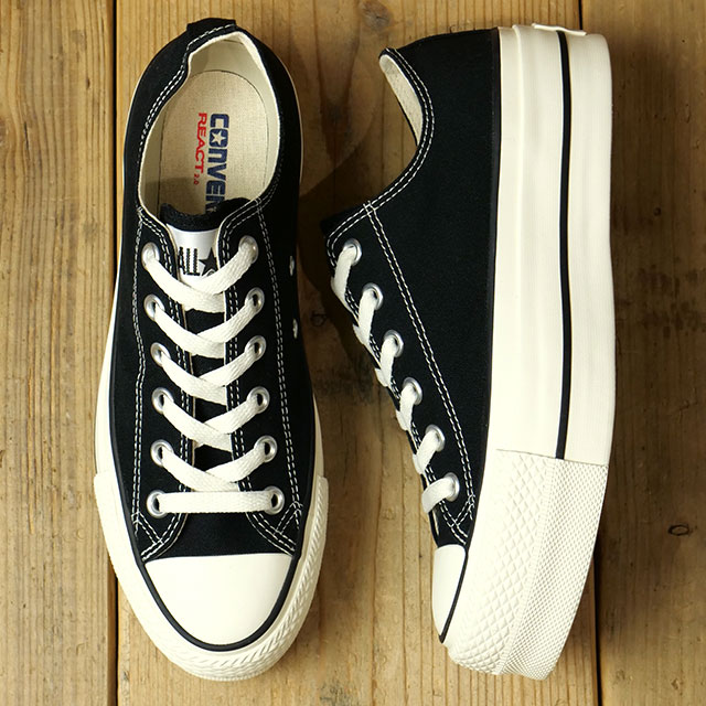 コンバース CONVERSE スニーカー オールスター アール リフテッド ローカット 31309421 FW23 ALL STAR (R)  LIFTED OX 厚底 オックスフォード ブラック