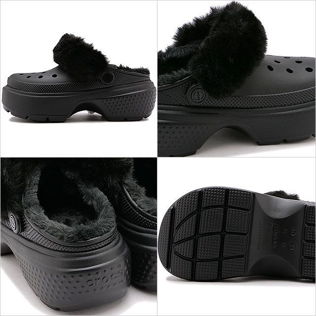 クロックス crocs レディース ストンプ ラインド クロッグ 208546-001