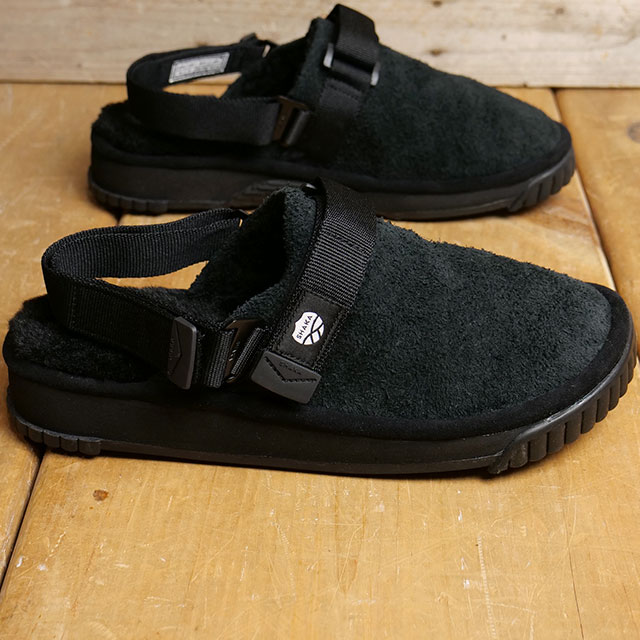 シャカ SHAKA スナッグ クロッグ ボア ヘアリースエード SK-261 FW23 SNUG CLOG BOA HAIRY SUEDE メンズ・レディース 冬サンダル Black｜mischief｜02