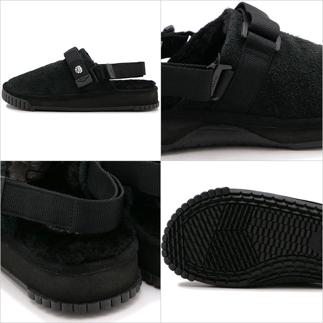 シャカ SHAKA スナッグ クロッグ ボア ヘアリースエード SK-261 FW23 SNUG CLOG BOA HAIRY SUEDE メンズ・レディース 冬サンダル Black｜mischief｜03