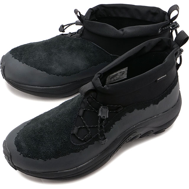 メレル MERRELL メンズ スリッポン ジャングルモック エボ ウィンター ミッド ウォータープルーフ J005401 FW23 防寒靴 全天候型 防水シューズ スニーカー BLACK｜mischief