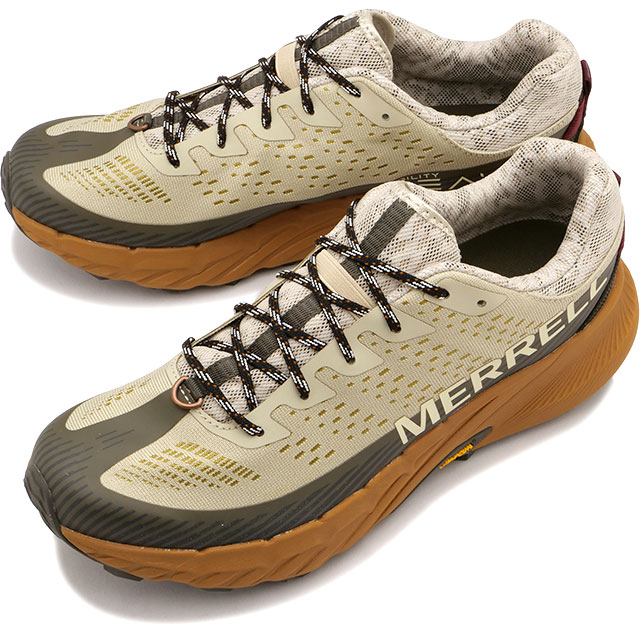 メレル MERRELL メンズ スニーカー アジリティー ピーク5 J067767 FW23 M AGILITY PEAK 5 靴 トレイルランニングシューズ OYSTER OLIVE カーキ系