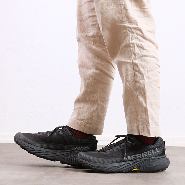 メレル MERRELL メンズ スニーカー アジリティー ピーク5 J068045 M AGILITY PEAK 5 靴 トレイルランニングシューズ BLACK BLACK 黒 ブラック系 正規取扱店 | MERRELL | 01