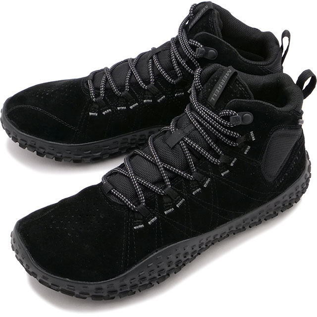 メレル MERRELL メンズ スニーカー ラプト ミッド ウォータープルーフ J037751 FW23 M WRAPT MID WATERPROOF 靴 全天候型 防水シューズ BLACK BLACK 黒｜mischief