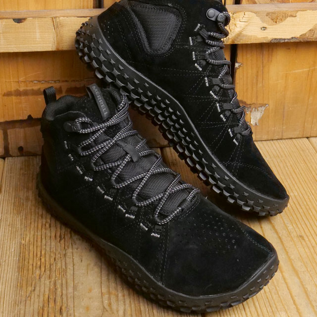 メレル MERRELL メンズ スニーカー ラプト ミッド ウォータープルーフ J037751 FW23 M WRAPT MID WATERPROOF 靴 全天候型 防水シューズ BLACK BLACK 黒｜mischief｜02